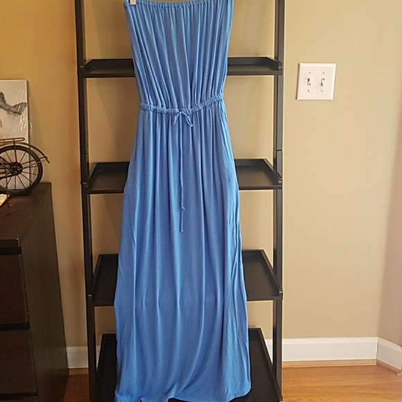 cornflower blue maxi dress